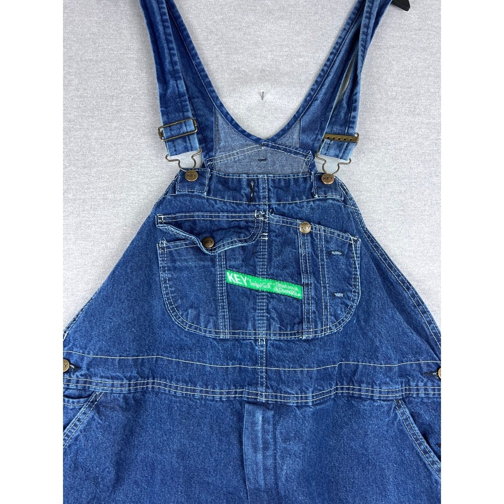 Key Imperial Aristocrat of Overalls Blue Denim Bib Overalls Mens 44x30 FS1026